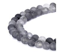 Magnifiques perles naturelles en agate, perles rondes en vrac pour fabrication de bijoux, Cloudy Quartz, 4 mm