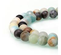 Magnifiques perles naturelles en agate, perles rondes en vrac pour fabrication de bijoux, Colorful Amazonite, 6 mm