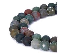 Magnifiques perles naturelles en agate, perles rondes en vrac pour fabrication de bijoux, India Agate, 4 mm
