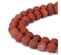 Magnifiques perles naturelles en agate, perles rondes en vrac pour fabrication de bijoux, Poppy Jasper, 4 mm