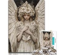 Magnifiques Puzzles d'anges pour Adultes et Adolescents, pour Tuer Le Temps en Vacances avec des pièces de Formes aléatoires entièrement emboîtables 75x50cm