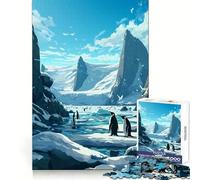 Magnifiques Puzzles de 1000 pièces Pingouins pour Adolescents Sharp Recall Serene Escape Uniform Cut Perfect Xmas (38x26cm)