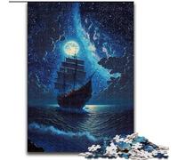 Magnifiques Puzzles de Bateaux Pirates pour Adultes, 1000 pièces, Jeux éducatifs, décoration d'intérieur, idéal pour la décoration de Bureau (50x75cm)