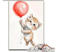 Magnifiques Puzzles de Chats aquarelles pour Adultes et Adolescents 1000 pièces, Jouets éducatifs et éducatifs, Jeux familiaux avec Affiche et fiche de Questions-réponses (26x38cm)