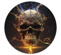 Magnifiques Puzzles de crâne pour Adultes, Puzzles Ronds de 1 000 pièces pour débutants, Parfaits pour Les Anniversaires et Les fêtes, 67,5 x 67,5 cm