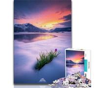 Magnifiques Puzzles de Montagnes et de Lacs 1000 pièces pour Adolescents, Jeu Stimulant et Jeu Familial avec des pièces entièrement emboîtables de Formes aléatoires (50x75cm)