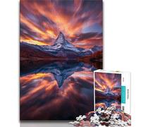 Magnifiques Puzzles de Montagnes et de Lacs 1000 pièces pour Adolescents, Jeu Stimulant et Jeu Familial avec des pièces entièrement emboîtables de Formes aléatoires (50x75cm)