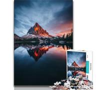 Magnifiques Puzzles de Montagnes et de Lacs pour Adultes 1000 pièces, Jeu éducatif Difficile à compléter mais Amusant et Humoristique pour Un Anniversaire 38x26cm