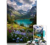 Magnifiques Puzzles de Montagnes et de Lacs pour Adultes et Adolescents, pour Tuer Le Temps en Vacances avec des pièces de Formes aléatoires entièrement emboîtables (50x75cm)