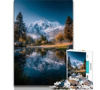 Magnifiques Puzzles de Montagnes et de Lacs pour Adultes et Adolescents, pour Tuer Le Temps en Vacances avec des pièces de Formes aléatoires entièrement emboîtables (38x26cm)
