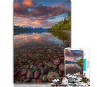 Magnifiques Puzzles de rivière de Montagne pour Adolescents, Jeu Familial Anti-Stress, défi Difficile, Collection d'artistes, Beaux-Arts (75x50cm)