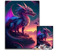 Magnifiques Puzzles Dragon 1000 pièces pour Adultes, Jeu de réflexion pour Adolescents, pour Les fêtes 50x75cm/19,68x29,52 Pouces