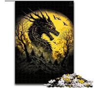 Magnifiques Puzzles Dragon doré pour Adolescents, 1000 pièces, Jouet éducatif, Jeux familiaux Amusants, décoration d'intérieur Unique (26x38cm)