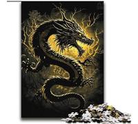 Magnifiques Puzzles Dragon doré pour Adolescents, 2000 pièces, à partir de 14 Ans, décoration Murale, Cadeaux Uniques pour Anniversaire et Noël (70x100cm)