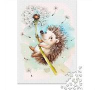 Magnifiques Puzzles hérissons aquarelles 1000 pièces pour Adolescents, Cadeaux, Puzzles en Papier pour Adultes, Jeux éducatifs à Domicile, Jouets DIY 1000 pièces (38 x 26 cm)