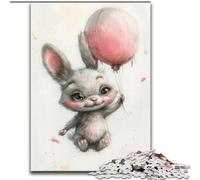 Magnifiques Puzzles Lapin Aquarelle pour Adolescents, adaptés aux Enfants de 14 Ans et Plus, décoration Murale, Cadeaux d'anniversaire et Cadeaux Uniques (26x38cm)