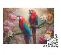 Magnifiques Puzzles perroquets Un Jeu Stimulant pour Les Adolescents et Les Adultes Cool et Amusant Super Stimulant 300 pièces (40x28cm)
