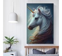 Magnifiques tableaux de salon avec licornes, pour enfants, filles et garçons, cadeau d'anniversaire, art moderne, 60 x 90 cm