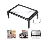 Magnifying glass for visually impaired 3x full-page hands-free lights