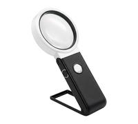 Magnifying Glass Stand Lamp, 25X LED USB Desktop Viewer, 8cm Hands Free Precision Inspection Tool, Jewelry Nail Craft Reading Aid, Adjustable Close Work Lens Device Home Office Use