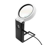 Magnifying Glass with Stand - 25X Light Up Hands Free USB, LED Magnifier with Adjustable Stand and Stable Base, High Magnification Desk Magnifying Lamp, Precision Detail Work Tool