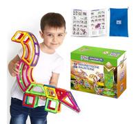 Magnikon Kit de construction magnétique « Le dinosaure » - Kit de construction magnétique de 65 pièces - Idéal comme jouet de construction pour stimuler la créativité et la motricité - Jouet pour