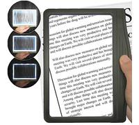 MagniPros See Things Differently 3X Grande Ultra Bright Led page Loupe Avec 12 Anti-Glare Dimmable Leds - 8 "6" Noir