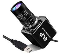 Magnolia Caméra USB 8 MP 10x optique zoomable avec objectif manuel CS 5-50 mm, capteur CMOS IMX179, zoom avant et arrière, caméra industrielle Plug and Play pour Linux Windows Raspberry Pi