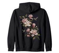 Magnolia Fleurs Colibri Botanique Floral Nature Sweat à Capuche