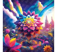 Magnolia Puzzle 1023 pièces : Fleur à Géométrie Sacrée - Édition Spéciale Elif Hurdogan