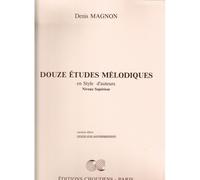MAGNON DENIS - DOUZE ETUDES MELODIQUES SUPERIEUR (ACCOMPAGNEMENT)