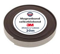 Magnosphere Rubans Magnétiques adhésif 3M / Bande Aimantée 1,6mm x 25mm x 20m