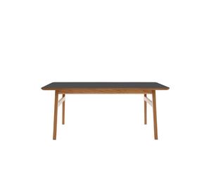 Magnus Olesen Freya Table Basse Chêne Massif Laqué/Linoléum Noir 4023 Forbo L 120 x L 60 x H 50
