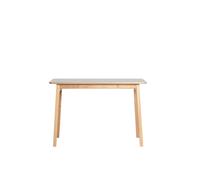 Magnus Olesen Freya Table Bureau Chêne Massif Laqué/Linoléum Gris Beige 4175 Forbo