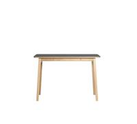 Magnus Olesen Freya Table Bureau Chêne Massif Laqué/Linoléum Noir 4023 Forbo