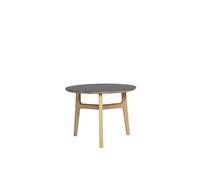 Magnus Olesen Freya Table d’Appoint Chêne Massif Laqué/Linoléum Noir 4023 Forbo Ø 60 x H 45