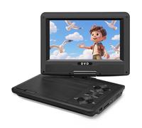 MAGOFLY Lecteur DVD portable de 29,2 cm pour enfants et voyage en voiture - Écran IPS pivotant de 29,2 cm, batterie de 3 heures, support CD/DVD/USB/SD, sans région/support d'appui-tête et télécommande