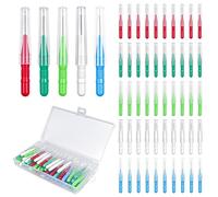 Magrimaxio 50 Pièces Brossettes Interdentaire avec la 5 Couleurs, Brossette Interdentaires avec Couvercle, Brosses Outil de Nettoyage de Dents pour Nettoyer Entre Dents Maintenir Santé Bucco-Dentaire