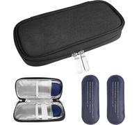 Magrimaxio Insulin Insulated Pouch,Travel Medicine Bag,Portable Insulin Cooler,Insulin Pack,Diabetes Cooler Case,With 2 Gel Pockets,Keep Medication Cold