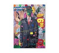 Magritte Art Works Graffiti Art Affiches Hommes Vert Pomme Toile Peinture Wall Street Graffiti Art Photo Décor À La Maison 50x70 cm Sans Cadre