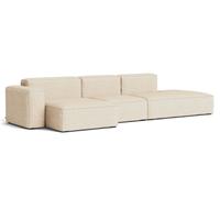 Mags Soft Canapé 3-places Combination 4 Low Armrest Accoudoir gauche Hay Tissu Bolgheri LGG60 avec couture beige - 5710441374329