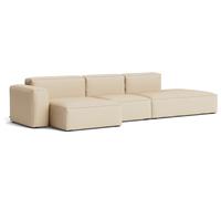 Mags Soft Canapé 3-places Combination 4 Low Armrest Accoudoir gauche Hay Tissu Hallingdal 220 avec couture beige - 5710441374497