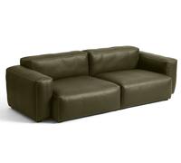 Mags Soft Sofa 2,5-places Combination 1 Low Armrest Hay cuir Sense Forest avec point beige - 5710441434573