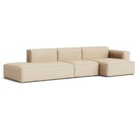 Mags Soft Sofa 3-places Combination 4 Low Armrest Accoudoir à droite Hay Tissu Hallingdal 220 avec couture beige - 5710441374510