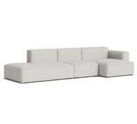 Mags Soft Sofa 3-places Combination 4 Low Armrest Accoudoir droit Hay Tissu Story 102 avec couture beige - 5710441434900