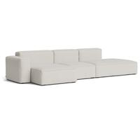 Mags Soft Sofa Combination 3 places 4 Low Armrest Accoudoir gauche Hay Tissu Story 102 avec couture beige - 5710441434894