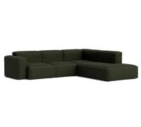Mags Soft Sofa Corner Combination 2 low Accoudoir droit Hay Tissu Maglia vert foncé avec point beige - 5710441376231