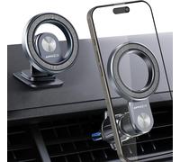 Magsafe 2-In-1 Magnetic Car Phone Holder With 360° Rotation Magsafe Car Mount Compatible With Iphone 16/15/14/13/12 Pro Max Plus & Metal Ring