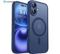 Magsafe - coque antichoc magnétique de luxe pour iPhone 17 Air 16 15 14 13 Pro Max, Charge sans fil, couverture translucide mate JK-DarkGreen