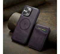 Magsafe¿Coque De Téléphone Magnétique En Cuir 2 En 1,Étui Portefeuille Avec Porte-Cartes Et Poche Pour Iphone 17 16e 16 15 14 13 12 11 Pro Max 16 Plus.Violet.For Iphone 11